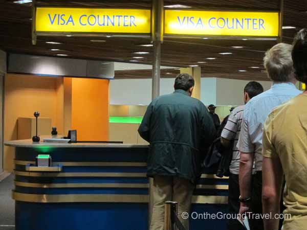 Waiting in line to buy a visa