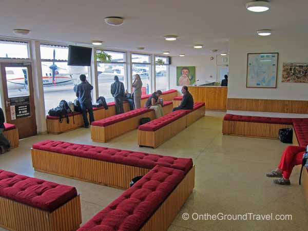 Air Kenya lobby is comfortable but can get crowded quickly.
