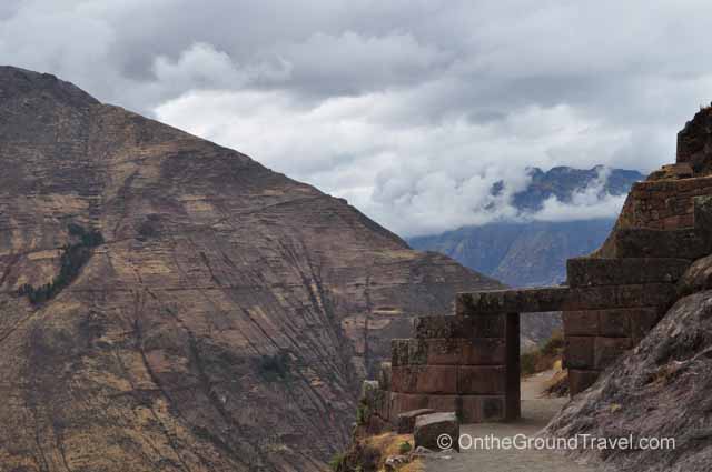 Gate to the Pisac Sun Temple in the Sacred Valley, Peru from trips around the world